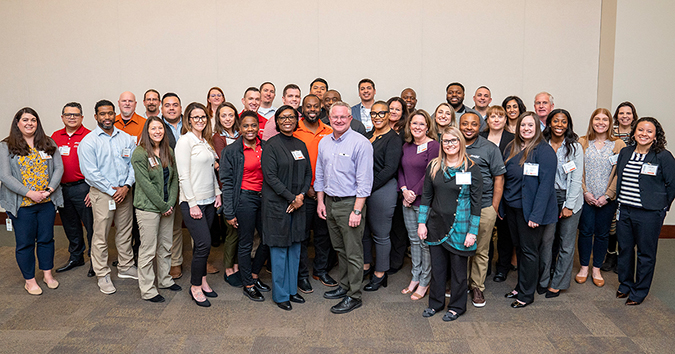 Members of BNSF’s diversity councils gathered in Fort Worth for BNSF’s Diversity and Inclusion Summit in February. Here they’re shown with Executive Vice President and Chief Operations Officer Matt Igoe.