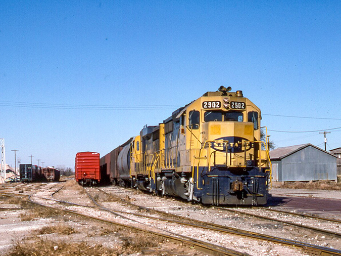 Photo of ATSF 2902 by Keel Middleton for his upcoming book. Taken in Medicine Lodge, Kansas in 1988.