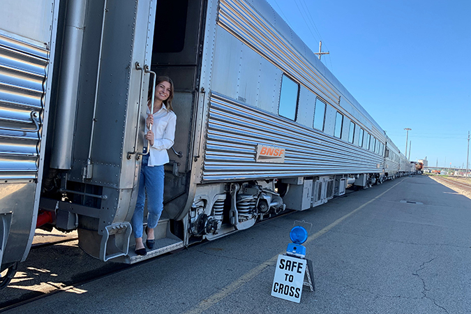 Paige Romanowski is an intern in the Corporate Relations Department. Part of her duties is writing for Rail Talk, and she is the author of this article.
